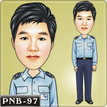 警察.军人.消防员Q版漫画,空军人像Q版漫画PN